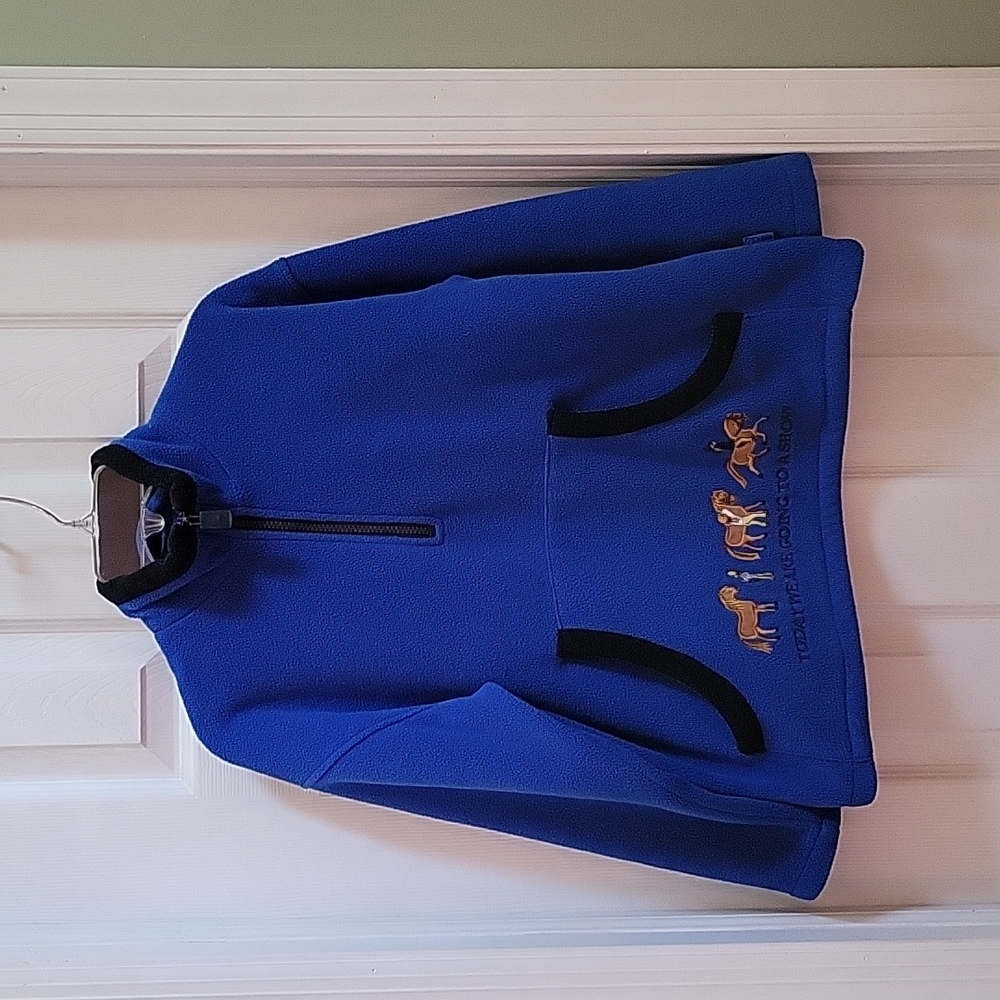 DUBLIN EQUESTRIAN💙 FLEECE- Horse 🐎 show Embroidery WARM & COZY